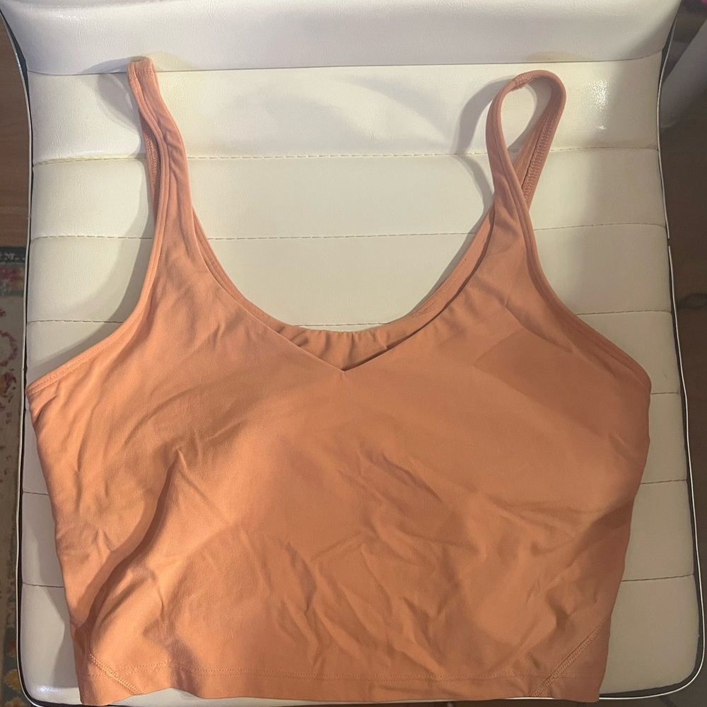 lululemon align tank, color dusty clay, size 12